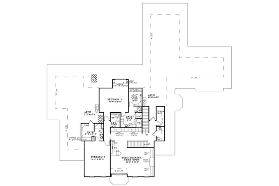 Floor Plan - Upper Floor for Colonial House Plan #17-2166 - 4 bed, 4.5 bath