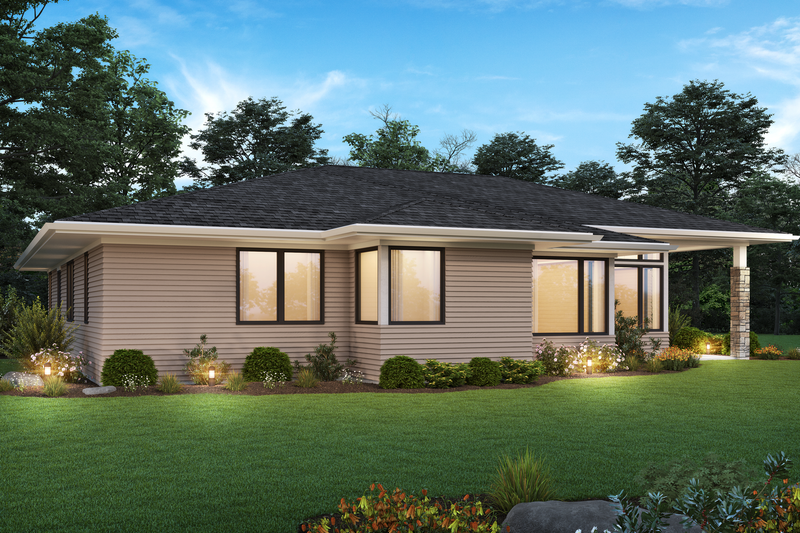 Dream House Plan - Exterior - Rear Elevation for Prairie House Plan #48-1100 - 3 bed, 2.5 bath