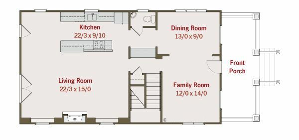 Craftsman Floor Plan - Main Floor Plan #461-22