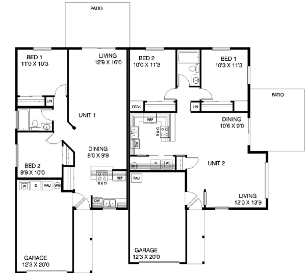Home Plan - Ranch Floor Plan - Main Floor Plan #60-433