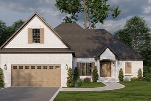 European Exterior - Front Elevation Plan #17-2378