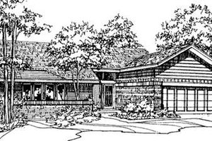 Ranch Exterior - Front Elevation Plan #320-387