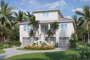 Architectural House Design - Beach Exterior - Front Elevation Plan #938-128