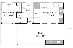 Floor Plan - Main Floor for Contemporary House Plan #917-5 - 1 bed, 2 bath