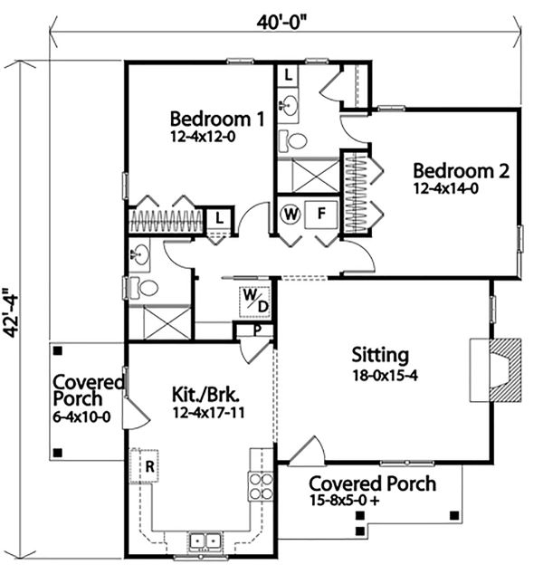 Cottage Floor Plan - Main Floor Plan #22-574