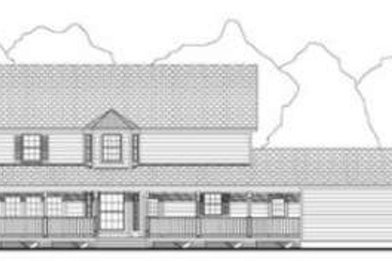 Exterior - Rear Elevation for Country House Plan #406-167 - 3 bed, 3 bath