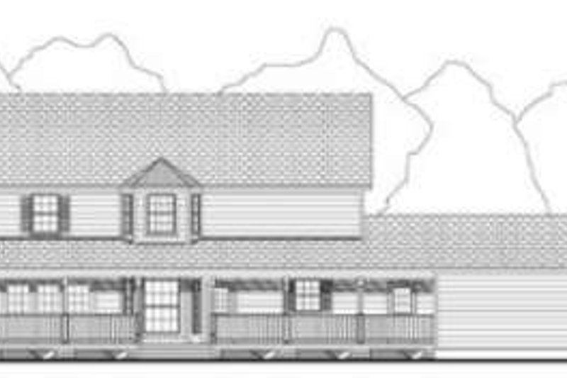 Dream House Plan - Exterior - Rear Elevation for Country House Plan #406-167 - 3 bed, 3 bath