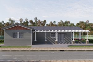 Exterior - Front Elevation 3 for Craftsman House Plan #1106-32 - 2 bed, 2 bath