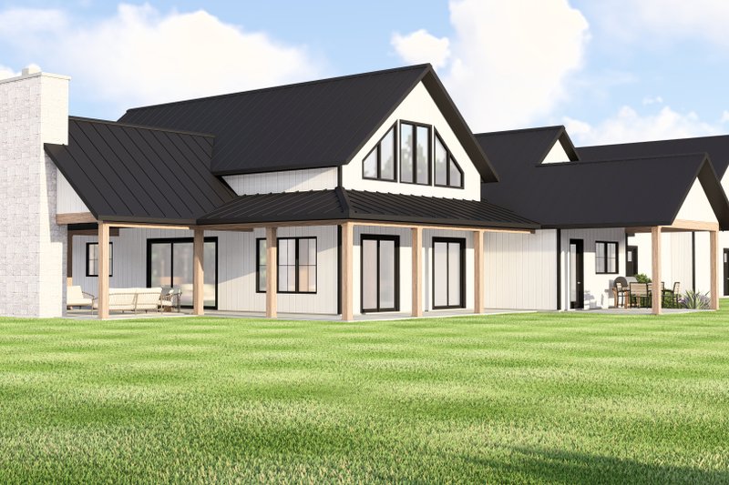 House Plan Design - Exterior - Rear Elevation for Barndominium House Plan #1064-430 - 3 bed, 2.5 bath