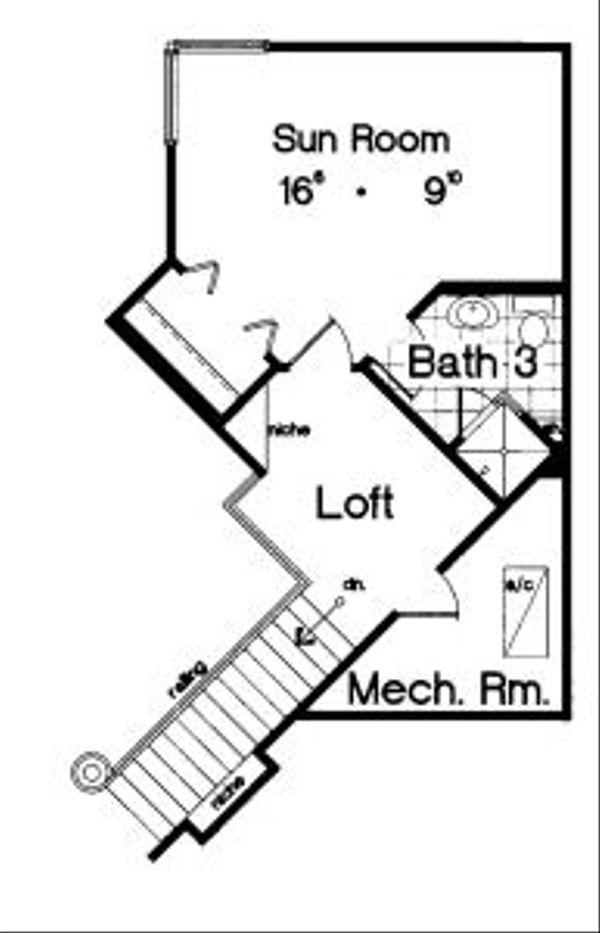 European Floor Plan - Upper Floor Plan #417-339