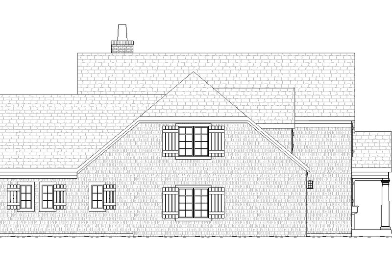 Architectural House Design - Left Side Elevation