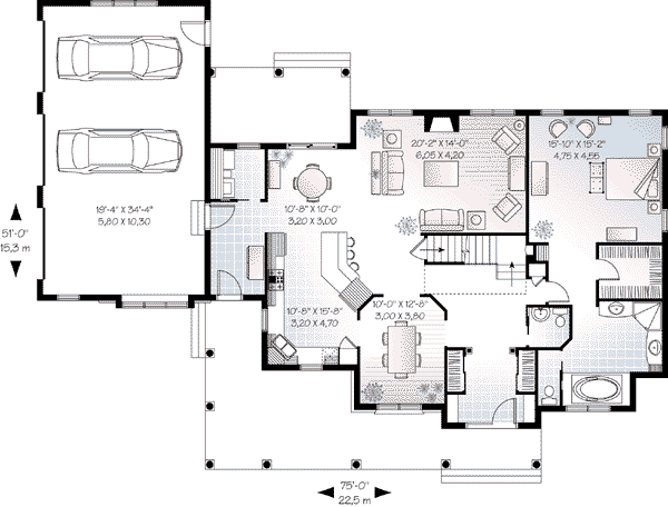 Home Plan - Traditional Floor Plan - Main Floor Plan #23-543