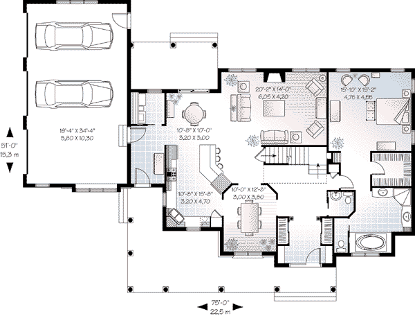 Traditional Floor Plan - Main Floor Plan #23-543