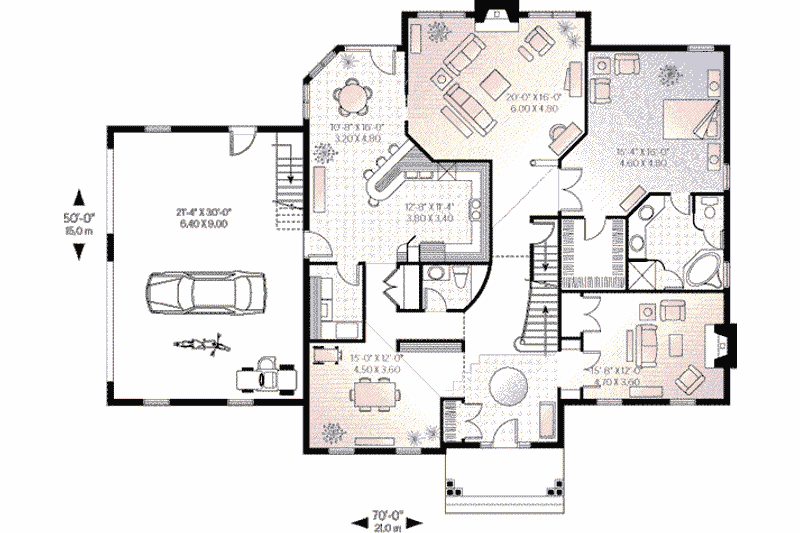 Dream House Plan - Floor Plan - Main Floor for Traditional House Plan #23-237 - 4 bed, 3.5 bath