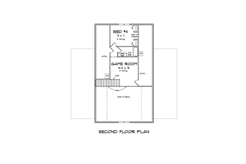 Architectural House Design - Floor Plan - Upper Floor 1 for Farmhouse House Plan #513-2254 - 4 bed, 3 bath
