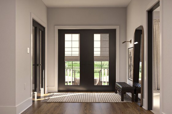 Interior - Entry for Barndominium House Plan #455-508 - 2 bed, 2.5 bath