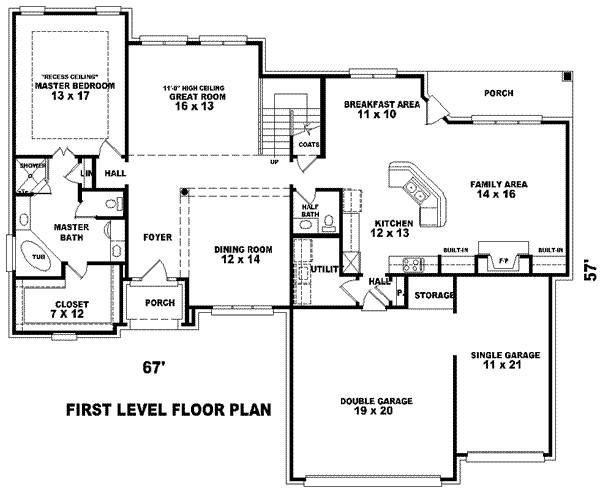 Traditional Floor Plan - Main Floor Plan #81-978