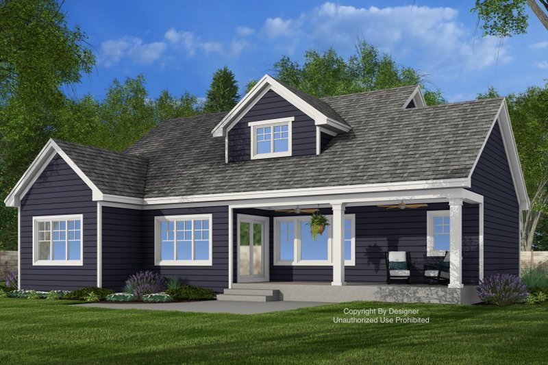 Home Plan - Exterior - Rear Elevation 1 for Traditional House Plan #51-1415 - 4 bed, 3.5 bath