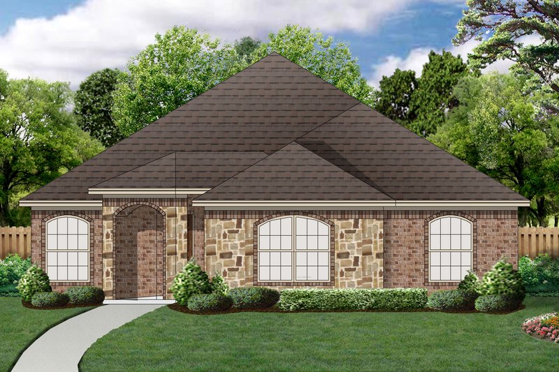Architectural House Design - Traditional Exterior - Front Elevation Plan #84-580