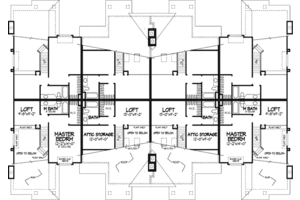 Floor Plan - Upper Floor for Craftsman House Plan #320-308 - 1 bed, 2 bath