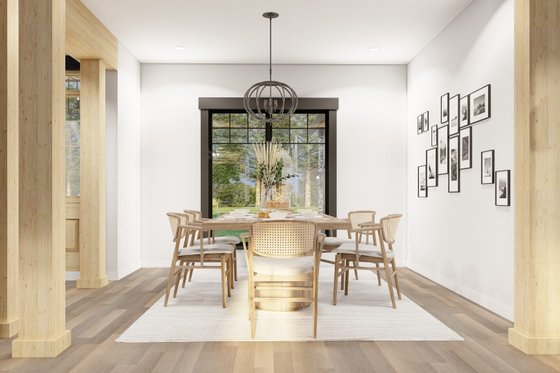 Interior - Dining Room for Craftsman House Plan #17-2910 - 3 bed, 2 bath