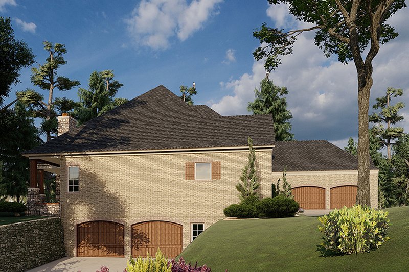 House Blueprint - Exterior - Other Elevation 2 for European House Plan #923-202 - 3 bed, 2.5 bath
