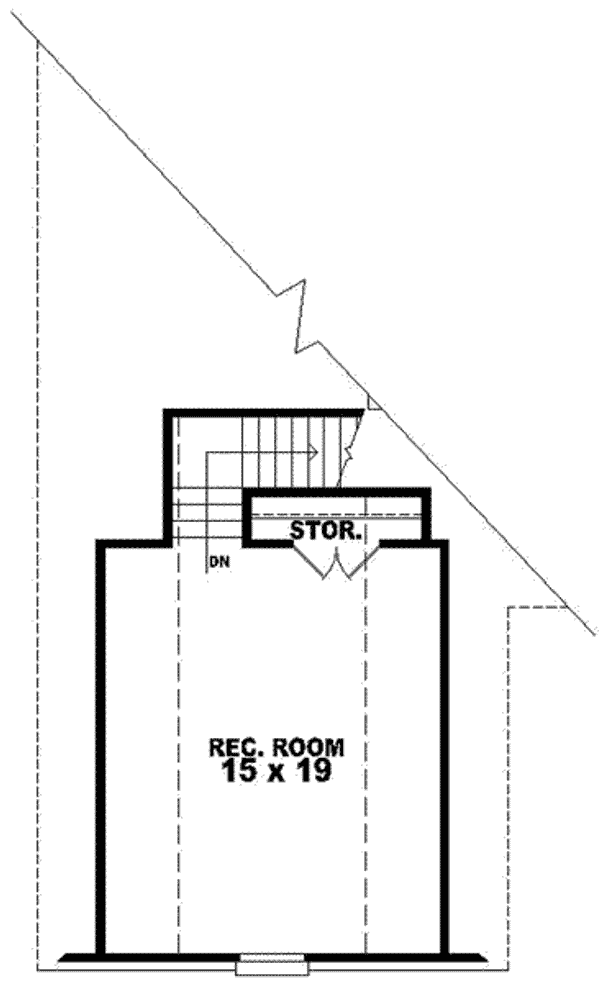 Floor Plan - Upper Floor for European House Plan #81-891 - 3 bed, 2 bath