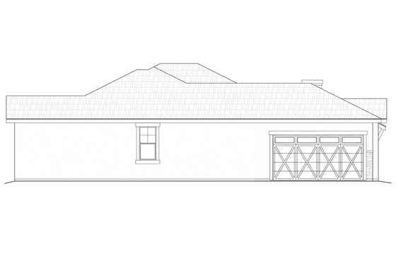 Exterior - Other Elevation for Ranch House Plan #1108-15 - 4 bed, 2.5 bath