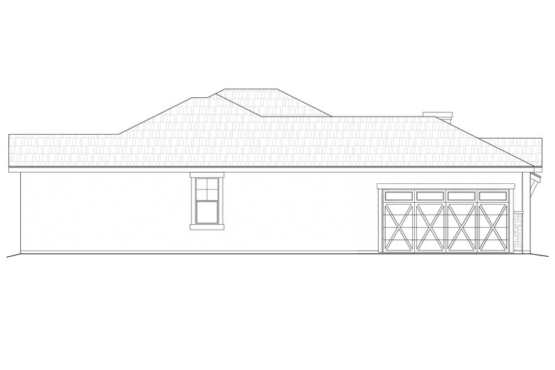 House Plan Design - Exterior - Other Elevation for Ranch House Plan #1108-15 - 4 bed, 2.5 bath
