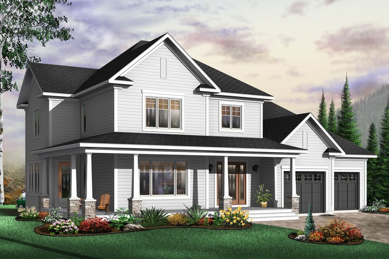 Home Plan - Traditional Exterior - Front Elevation Plan #23-410