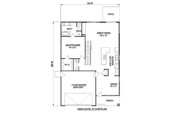 Floor Plan - Main Floor House Plan #116-255 - 4 bed, 2.5 bath