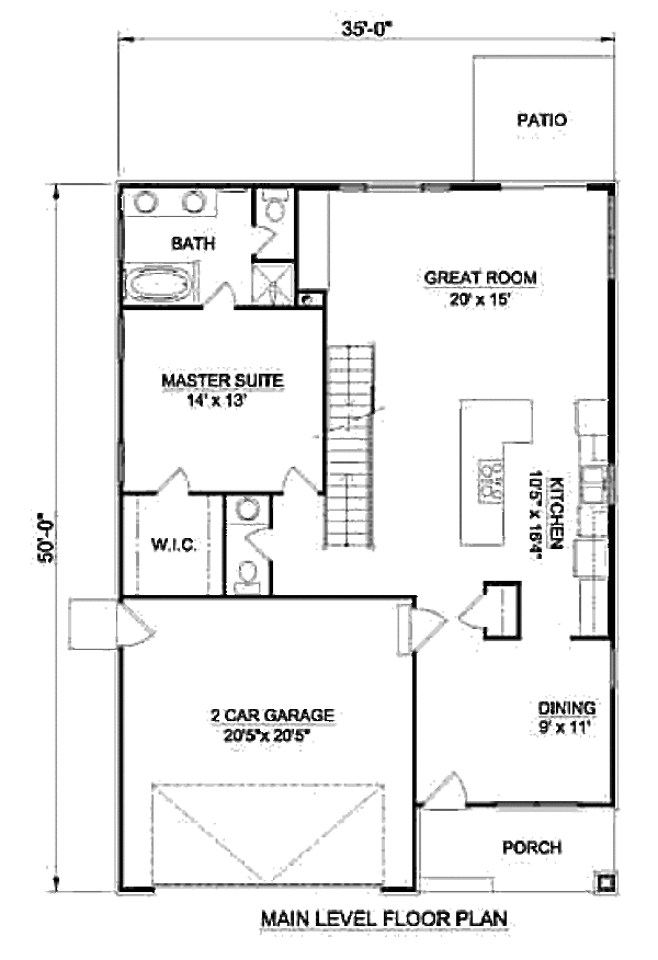 Floor Plan - Main Floor Plan #116-255