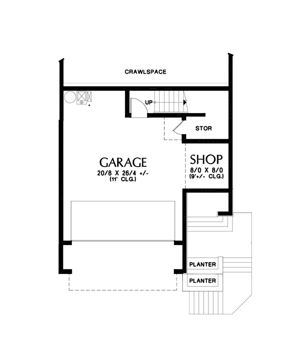 Contemporary Floor Plan - Lower Floor Plan #48-991