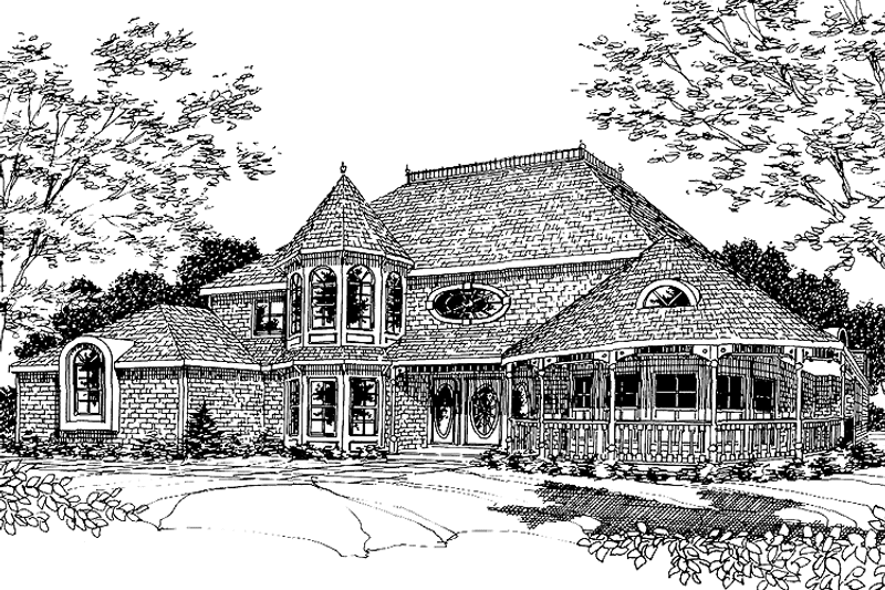 Dream House Plan - Exterior - Front Elevation 4 for Victorian House Plan #314-206 - 4 bed, 3 bath