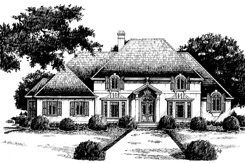 Home Plan - European Exterior - Front Elevation Plan #429-147