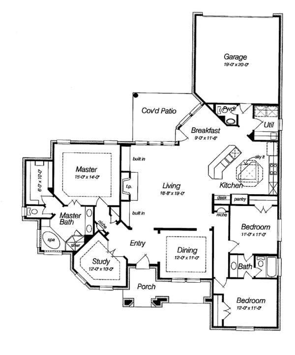 House Plan Design - Country Floor Plan - Main Floor Plan #946-8