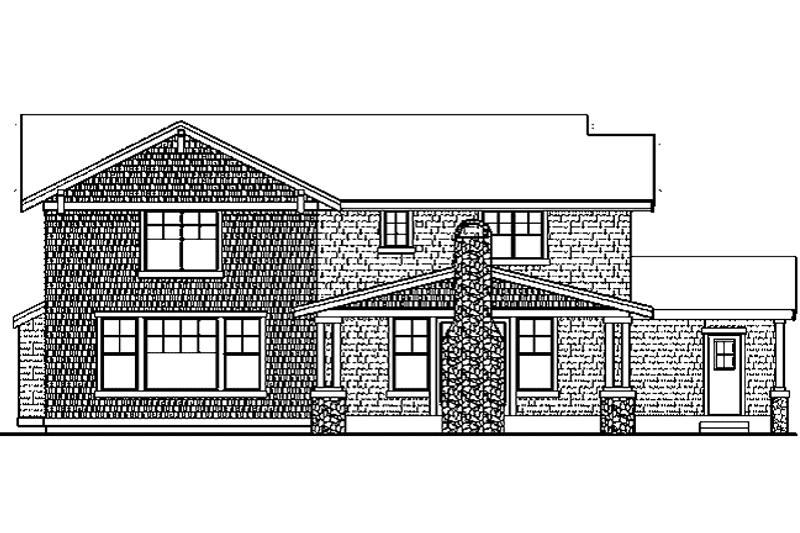 Home Plan - Exterior - Rear Elevation for Craftsman House Plan #132-475 - 4 bed, 4 bath