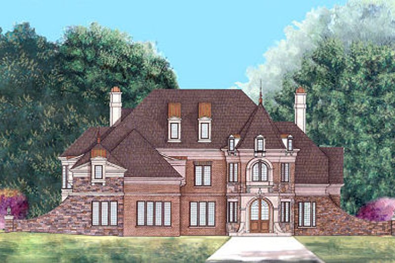 House Blueprint - European Exterior - Front Elevation Plan #119-309