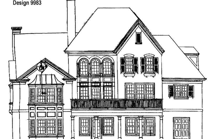 Dream House Plan - Exterior - Rear Elevation for Traditional House Plan #429-187 - 4 bed, 3.5 bath