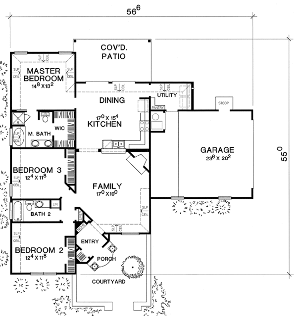 Architectural House Design - Mediterranean Floor Plan - Main Floor Plan #472-412