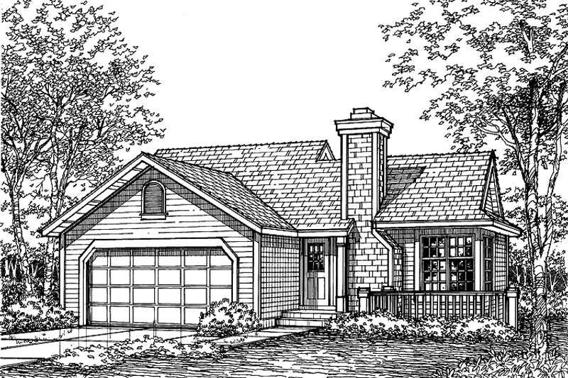 Architectural House Design - Ranch Exterior - Front Elevation Plan #320-617