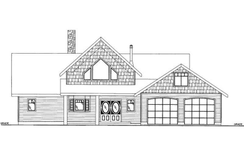 Bungalow Style House Plan - 3 Beds 2 Baths 3676 Sq/Ft Plan #117-649