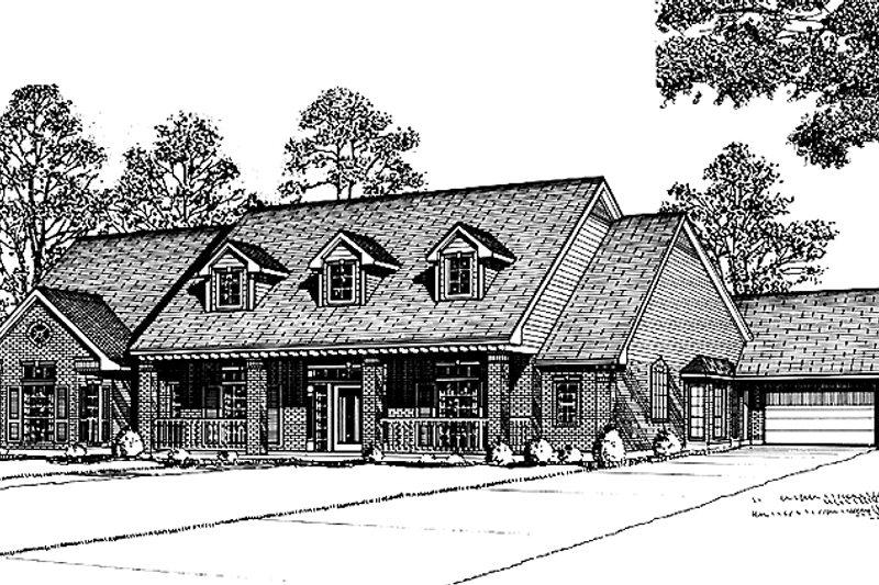 Dream House Plan - Country Exterior - Front Elevation Plan #973-3