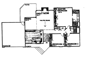 Floor Plan - Main Floor for Contemporary House Plan #30-257 - 3 bed, 2 bath