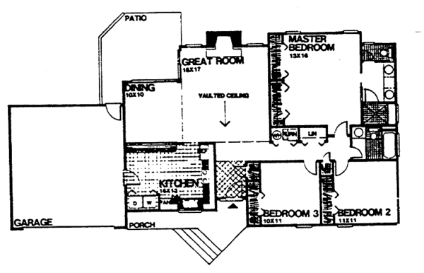 Architectural House Design - Contemporary Floor Plan - Main Floor Plan #30-257