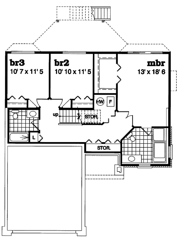 Home Plan - Craftsman Floor Plan - Lower Floor Plan #47-909