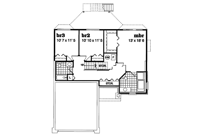 Dream House Plan - Floor Plan - Lower Floor for Craftsman House Plan #47-909 - 3 bed, 2.5 bath