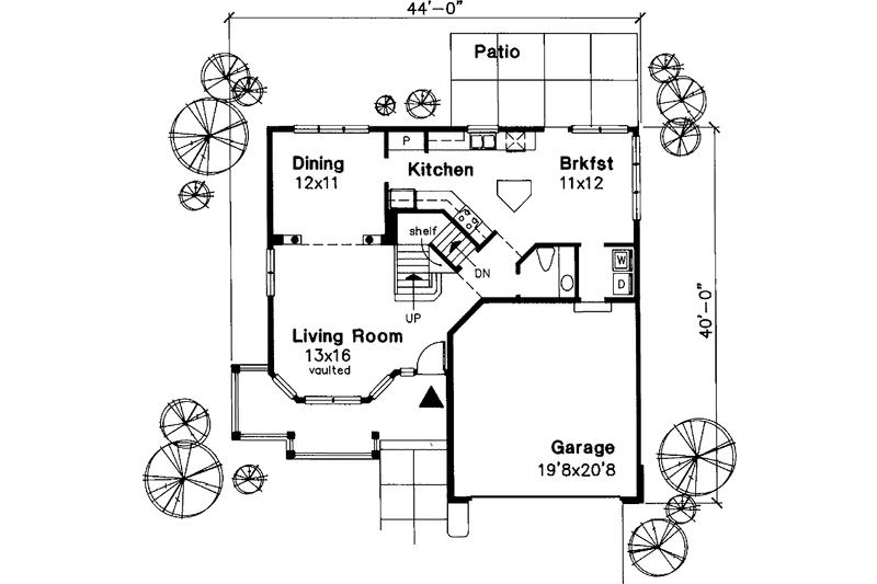 Home Plan - Floor Plan - Main Floor for Country House Plan #320-597 - 3 bed, 2.5 bath