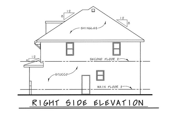 Exterior - Front Elevation 3 for European House Plan #20-2140 - 4 bed, 2.5 bath