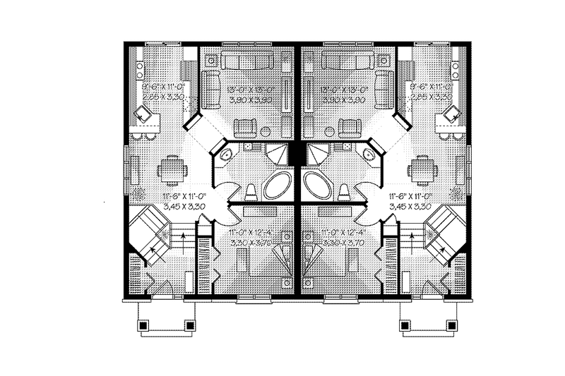Architectural House Design - Floor Plan - Main Floor for Craftsman House Plan #23-2452 - 6 bed, 4 bath